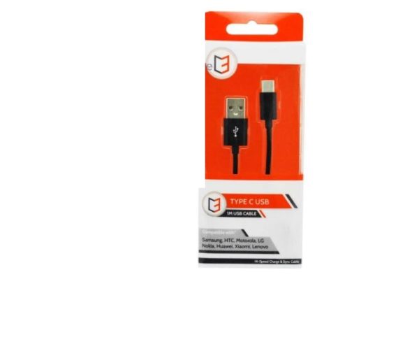 Vibe Type C Black USB Cable 1m