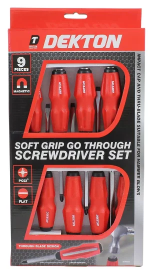 Dekton Soft Grip Go Through Screwdriver Set