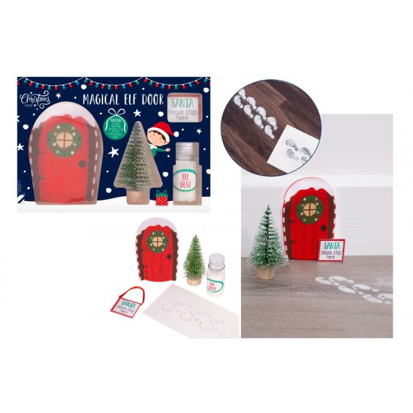 Premium Christmas magical elf door set