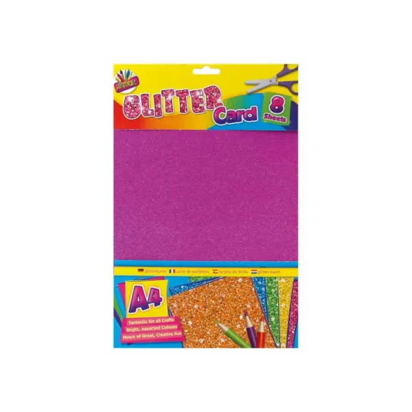 Premium Artbox a4 assorted colour glitter card 8 sheets