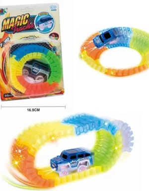 Variety Tracks Multicoloured Tracks With Light Up Car Assorted 56pc