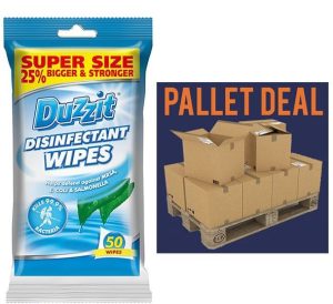 Duzzit Disinfectant Wipes Pack Of 50 Pallet Deal
