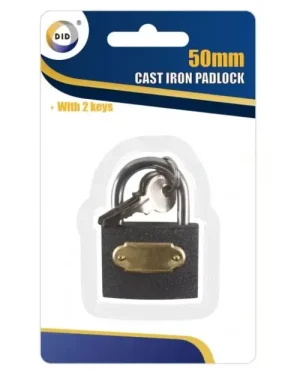 DID 50mm Cast Iron Padlock With 3 Keys