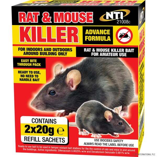 Premium Rat & mouse killer 2 x 20g sachets