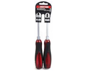 Dekton 2pc Go Through Rubber Sure Grip Screwdriver Set
