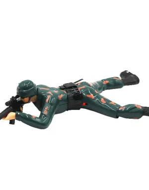 Battery-Operated Crawling Soldier 35cm With Light & Sound
