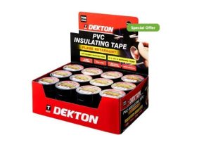 Dekton 60pc/CDU 20m Black PVC Insulation Tape