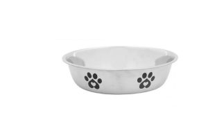 Smart Choice Polished Stainless Steel Paw Print Dog Bowl 1400ml