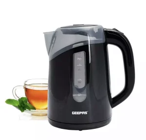Geepas Electric Black Cordless Kettle 1.7l