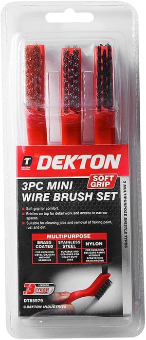 Dekton 3 Piece Mini Wire Brush Set