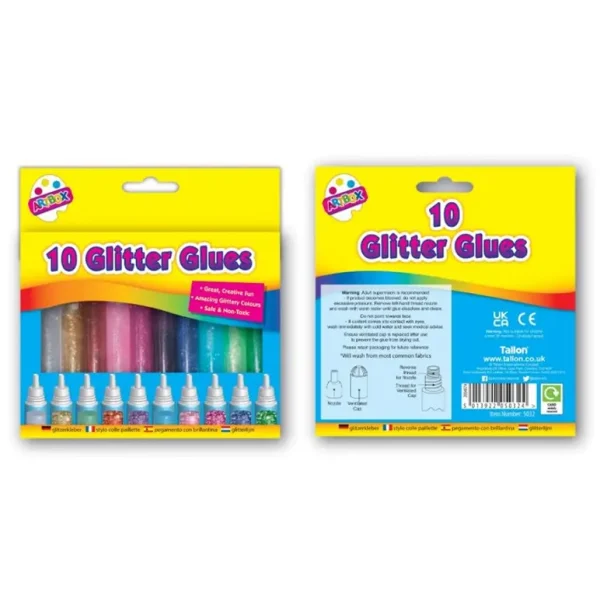 Premium Artbox glitter glue pack of 10