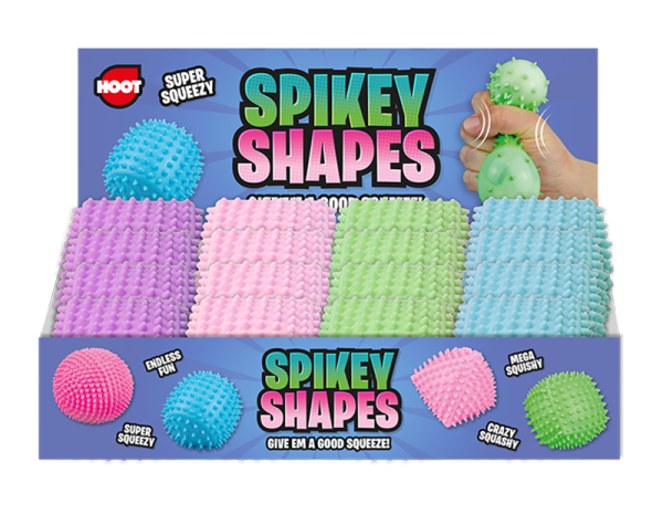 Premium Hoot super squeezy spiky shapes squish toys