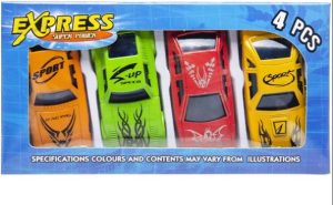 Express Super Power Sports Cars Toys Pack Of 4
