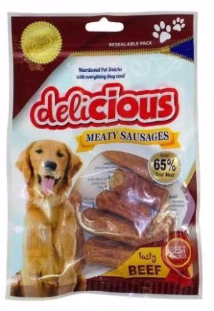 World Of Pets Soft Meaty Sausage Dog Treats Chicken & Beef Flavour