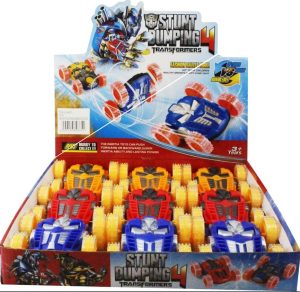 Stunt Dumping 10cm Transcar Friction With Rubber Grip Wheels In Display Box(30cm X 32cm X 5cm)