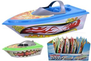 Plastic Boats With Metallic Print In Display Box