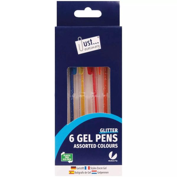 Premium Glitter gel pens pack of 6