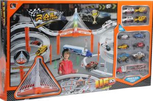 Rail Racing 115pc Metal Car Play Set
