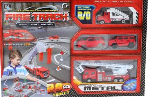 Fire Track 29 Piece Battery Operated Classic Metal Play Set