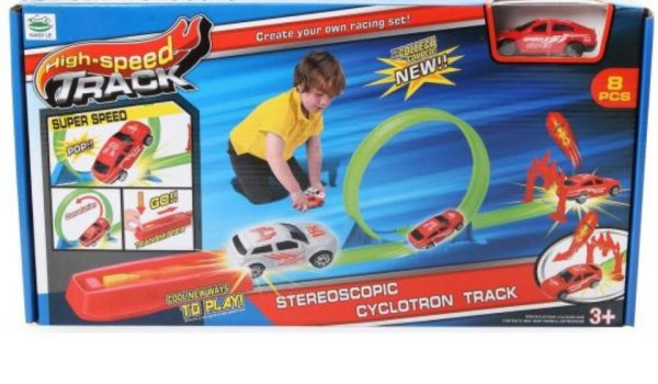 Premium High speed track 8 piece racing car play set