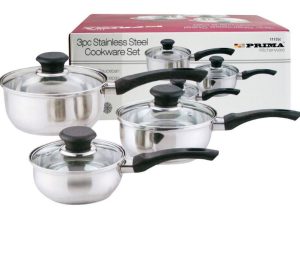 Prima Stainless Steel Saucepan Set 6pc