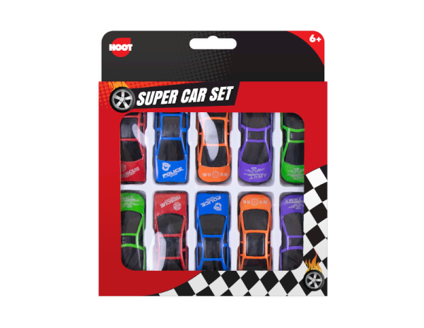 Premium Hoot super car toys set pack of 10