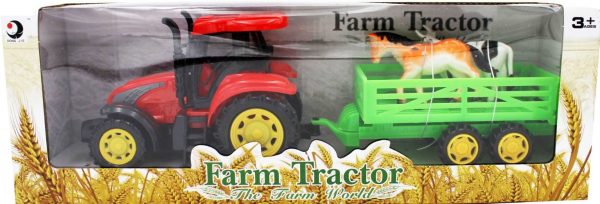 Premium Farm tractor and trailer play set