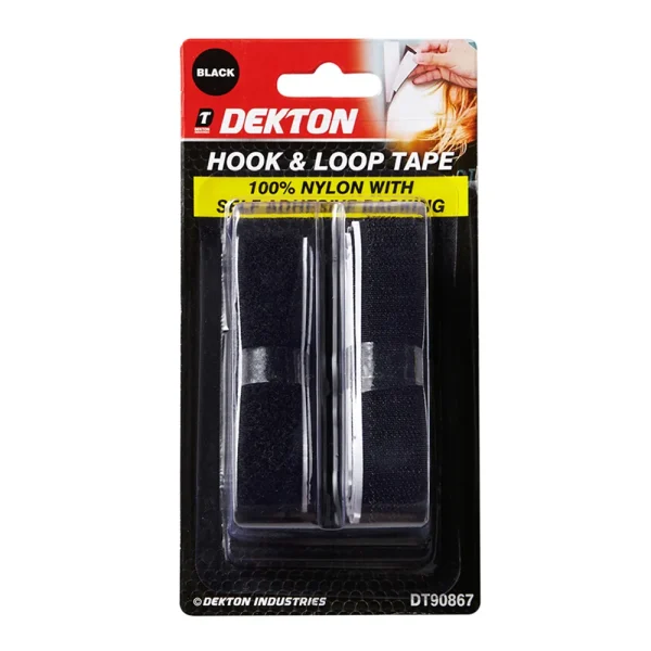 Premium Dekton hook & loop tape black