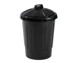 Dust Bin Black 80L