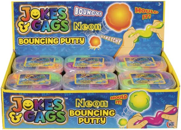 Jokes & Gags Mixed Colour Neon Bouncing Putty