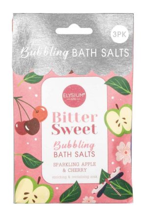 Elysium Spa Assorted Bubbling Bath Salt Sachets 80g PACK OF 3