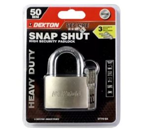 Dekton Snap Shut High Security Padlock 50mm