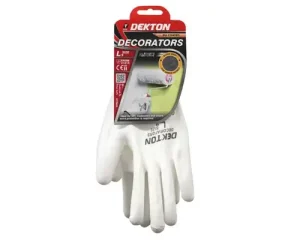 Dekton PU-Coated Decorators Work Gloves 9/Large Pack Of 12