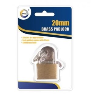 DID Solid Brass Padlock 20mm