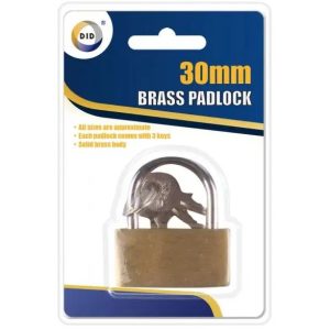 DID Solid Brass Padlock 30mm