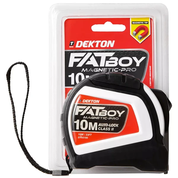 Premium Dekton fatboy magnetic-pro auto-lock tape measure 10m