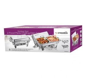 Prima Stainless Steel 2 Food Pans Chafing Dish Set