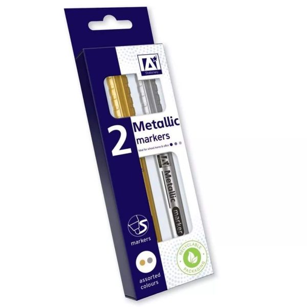 Premium Metallic markers pack of 2