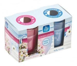 Pan Aroma Orchard Blossom & Fluffy Towels Double Pack Glass Pot Candle Pack Of 2