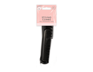 Forever Beautiful Assorted Black Styling Combs Pack Of 4