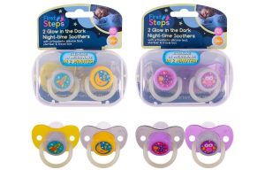 First Steps Glow In The Dark Night-Time Soothers Pack of 2