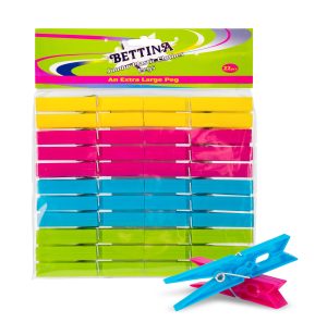 Bettina Jumbo Plastic Extra Large Clothes Pegs 24pc