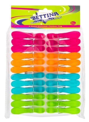 Bettina Plastic Clothes Pegs 24pc