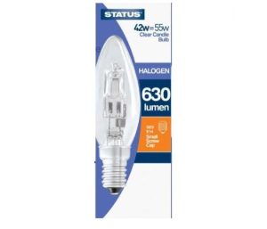 Status 42W=55W Halogen Candle Bulb SES