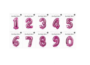 Pop Pink Foil Number Balloon 65cm