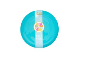 Bello Blue Plastic Plates 21cm Pack of 4