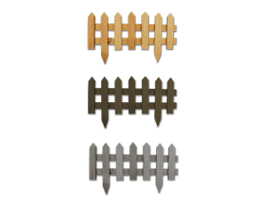 Rowan Pine Wood Picket Garden Fence Panel 60.5cm X 34.5cm