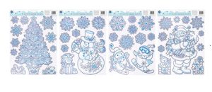 Christmas Glitter Window Stickers Four