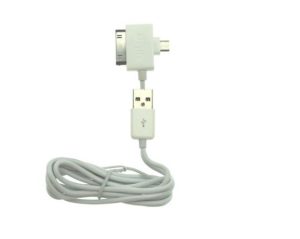 2-In-1 White Apple & Android Usb Charge And Sync Data Cable