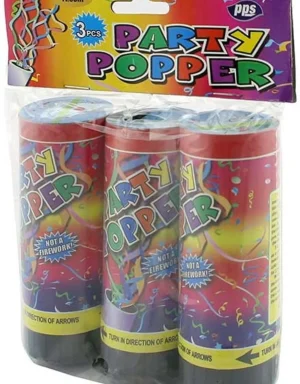 Party Popper 11.5cm Pack Of 3